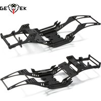 Carbon Fiber LCG Chassis Kit Cheater Rigs Frame with Delrin Skid for 1/10 RC Car Crawler SCX10 II Element Enduro Comp Builds