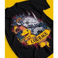 2025 Summer Digimon Adventure Animation Brand 100%Cotton MetalGreymon Printed T-shirt Unisex Short Sleeve Casual Adult Children
