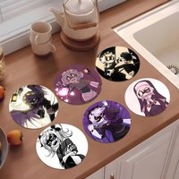 Game M-Murder-D-Drones N V J Coasters Round Wooden For Cute Design Suitable For Drinks Tea Coffee Home Gift Choice Holidays