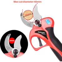 SWANSOFT SW-8617 Brushless Electric Pruning Shear Kit, 40mm for Thick Branches with Dual Battery & 10H Runtime