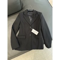 ZW Series Shoulder Padded Slim Fit Suit Jacket for Women ETJ 2025 New Collection with Waist Cinching Design Casual Suit Jacket