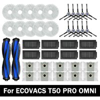 For ECOVACS T50 PRO OMNI / T50 OMNI Robot Vacuum Cleaner Accessories Main Side Brush HEPA Filter Mop Cloths Dust Bag Spare Parts
