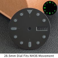 28.5mm NH35 Dial Single/Dual calendar Watch Dial Green Luminous Fits NH35 NH36 Movement Accessories NH35 Dial NH35 Hand