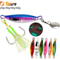 TOLU 2024 Spin Tail Metal Jig Fishing Lure 20g 30g 40g 60g Spinner Shad Metal Vib Casting Shore Jig Bait Copper Blade Spoon Bass