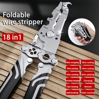 Folding Wire Stripper, Multifunctional Electrician Wire Splitter, Wire Winding Pliers, Wire Pressing Pliers, Hand Tools