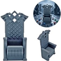 Wolf Throne Terrain for DnD Legion Terrain Scenery 3D-Printed Mini Tabletop Miniatures King's Stone Throne Scatter Terrain Layou