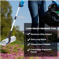 Foldable Aluminum Alloy Garbage Grabber Heavy Duty Trash Clamp Multi-Function Litter Picker Tool for Outdoor