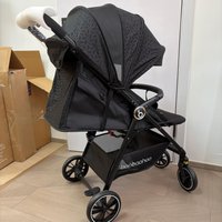 Baobaohao A6 One Button Folding Four Wheel Baby Handcart Four Section Sunshade Backrest Adjustable Large Storage Basket