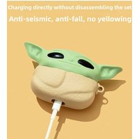 Cute Cartoon Master Yoda Earphone Case For AirPods 4 1 2 3 Pro 2021 Wireless Bluetooth Headset Soft TPU Protective Cover