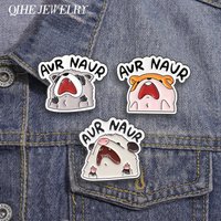 AUR NAUR Screaming Raccoon Enamel Pins Brooch Cute Cartoon Possum Metal Brooches Clothes Lapel Badge Jewelry Gifts for Friends
