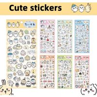 Cute yiji Usagi Hachiware Sticker Sheets Kawaii Cartoon Decorative Stickers for Journals Scrapbooks and DIY Crafts