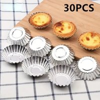 Reusable Aluminum Egg Tart Molds Cookie Pudding Jellies Mould Mooncake Mold Pastry Tools Baking Accessories Kitchen Tools