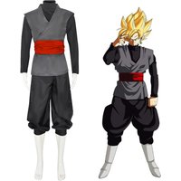 Mens Black Cosplay Costume Anime Kung Fu Suit Outfits Uniform Halloween Full Set