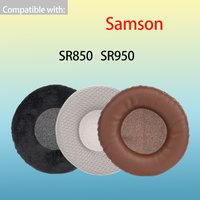 Earpads for Samson SR850 / SR950 Headphones Replacement Ear Cushions Headset Pads Cover Summer Breathable Mesh Velour Leather