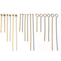 50pcs Stainless Steel Flat Ball Nine Eye Head Pins Gold Plated For DIY Jewelry Findings Making Accessories Wholesale