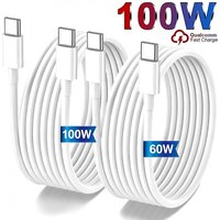 PD 100W 60W USB C To C Cable Fast Charge Data Cable for Macbook IPad IPhone Huawei Samsung Xiaomi Type C To Type-C Data Line