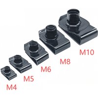 10pcs Black U Type Clips M4 M5 M6 M8 Thread Q312 Cleat Nut Q312 for Car Motorcycle Scooter ATV Moped
