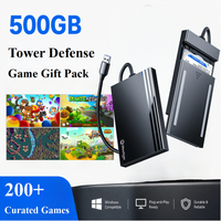 500GB Tower Defense Gaming Drive 200+ Preloaded PC Games Plug & Play From Legendary Classics to Modern Strategy Masterpieces