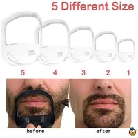 5Pcs Set Different Sizes Beard Styling Tools Shaving Styling Templates Men Mustache Shaping Trimming Tool Shaving Razor