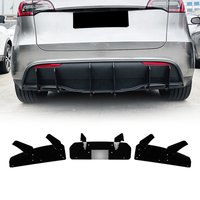 Rear Bumper Diffuser Lip For Tesla Model Y 2018-2025 Boot Lower Body Spoiler Plate Bracket Splitter Kit Protector