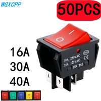 50PCS,Rocker Power Button Switches,High Current,ON/OFF,Special for Eelding Machine,KCD4,Sterling Silver Point,30/35A 250/125V AC