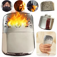 Reusable Hand Warmer Portable Fuel Catalytic Warmer Metal Alloy Pocket Winter Heater for Home Office Outdoor Camping Fishing