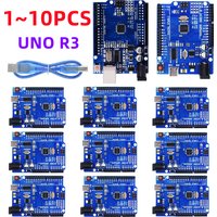 1-10PCS UNO R3 CH340G MEGA328P Chip for Arduino UNO R3 + USB/TYPE-C/MICRO cable CABLE ATMEGA328P-AU Development Board 16Mhz