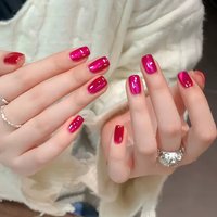 ZH 12ML 2026 New Fuchsia Glass Bead Cat Eye Gel Nail Polish, Dip Wipe UV Phototherapy Nail Polish, Home Nail Enhancement