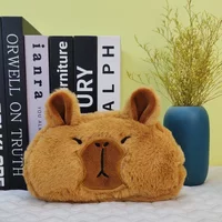 1pc Cute Capabara Plush Pencil Storage Bag Pencil Case Multifunctional Large Capacity Stationery Bag Suitable for Children