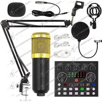 Professional PC V8S BM800 Kit Microphone Sound Card Kit Studio Condeser Microphone Bm 800 for podcast recording live streams