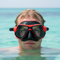 Myopia Diving Masks with Optical Resin Plastic Lenses and Silicone Frame