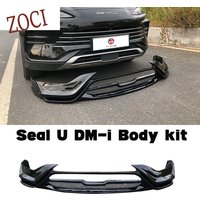 Body kit front chin diffuser spoiler bright black modification accessory Car For BYD Seal U Dm-i Song Plus