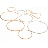 Bagues en or KC pour bricolage, 20 pièces/lot, fabrication de boucles d'oreilles, cercle rond, pendentif, accessoires de bijoux, résultats 20mm 25mm 35mm 40mm