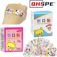 120pcs/Lot Cartoon Cute Patterned Breathable Waterproof Adhesive Bandages Curved Band Aid Patch Wound Dressing For Children