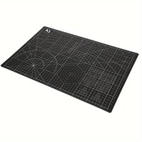 1PC black cutting pad 18 x 12 inches, A3 art cutting board-polyvinyl chloride non-slip self-healing paper faux leather