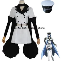 In Stock Esdeath Cosplay Akame Ga KILL Cosplay Costume with Hat Socks Wig Water Tattoo Halloween Party Outfits for Women