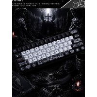 129 Keys 5 Sides Dye Sub PBT Keycap Set Cherry Profile Side Printed Shine Through Keycaps for MX Switches Gaming Keyboard