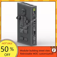 1756PCS HanSolo in Carbonite Mega Figure Space War Military MOC SpaceShip Battle Model Custom Puzzle DIY Assembly Model Toy Gift