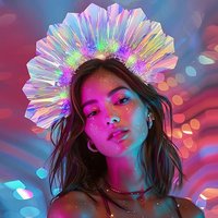 Light Up Headbands Glowing Crown Singers LED Laser Flashing Headdress Luminous Crown Nightclub Party Headwear