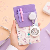 Medical Pocket Nurse Doctor Cotton Clip-on Pen Pouch Tooth Vet Hospital Working Pocket with Pen Slot S1160