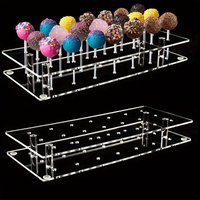 1pc Cake Pop Holder With 21 Holes Lollipop Racks Clear Acrylic Cake Pop Stand Display For Weddings Showers Birthday Party