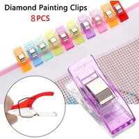 8pcs Diamond Painting Clips Keep Painting Canvas Steady Cross Stitch Blinder Clips Garment Clip DIY Craft Sewing Accessories