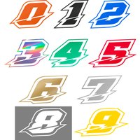 0123456789 Multiple Colors Sizes Number Car Motorcycle Stickers Fuel Tank Fairing DIY Moto Helmet Body Vinyl Decals Accessories