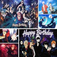 Jujutsu Kaisen Theme Backdrop Birthday Party Anime Character Gojo Satoru Decoration Background Photography Supplies Banner Props
