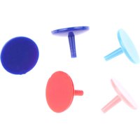 50Pcs Portable Golf Ball Markers round Plastic Flat Position Identifiers Random Color Accessory for Golf