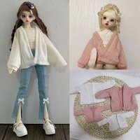 New Casual Wear Knitted Cardigans Cute Elegant Tops Coat Mini Sweaters for 1/4 1/6 BJD 30/45cm Dolls DIY Clothes Accessories