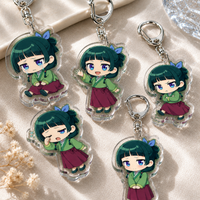 Cute Cartoon Chibi Girl Keychain for Accessories Bag Car Charm Maomao Anime Keyrings Jewelry Friendds Gifts