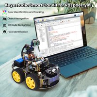 Keyestudio Raspberry Pi 4WD Robot Car Kit 5 Megapixels Camera Module Python Programming DIY Projects Kit For Raspberry Pi 4B
