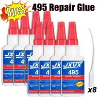 495 Quick Drying Glue, All Purpose Liquid Super Glue 20g - Fast Drying Clear Ca Adhesive for Metal, Plastic, Wood, Ceramic, Glass and DIY Repairs Easy Use