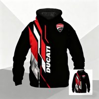 for hot selling 3D printed Ducati motorcycle, racing hooded sweatshirt, spring and autumn men and women outdoor cycling jacket